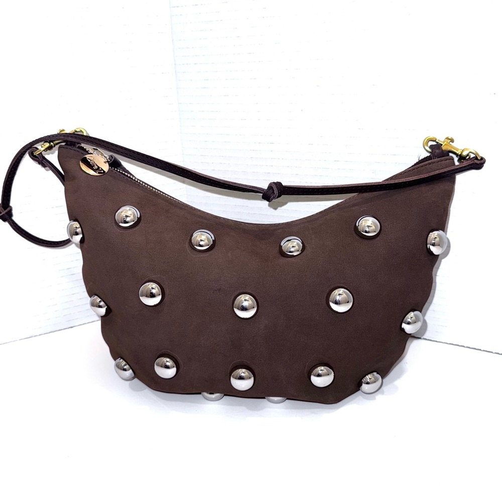 Clare V Lune Choc Bar Studded Shoulder Bag